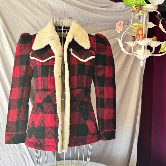 Marc Jacobs, Country Western, Lumberjack Jacket w Elegant Puff Shoulders, Small - Picture 2 of 10